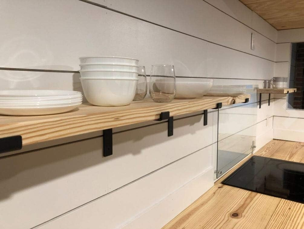 Industrial-Style 11.25" Shelf Brackets - 1/4" Thick Steel with Hardware Included