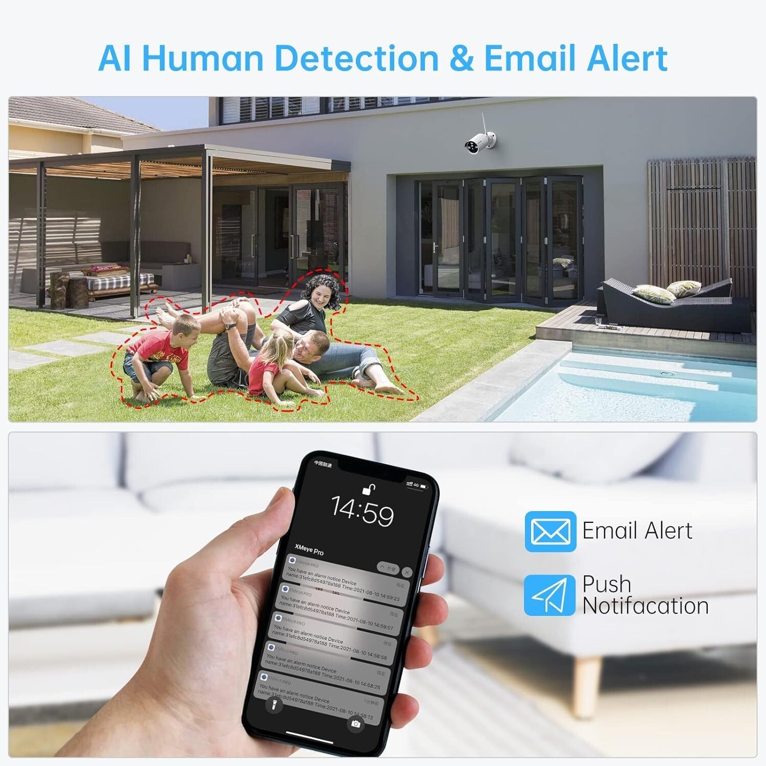 1080P Wireless Home Security Cameras - 8 Channel, Night Vision, Plug & Play