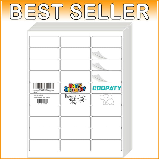 Bulk Matte Address Labels: 15000 Sheets for Efficient Labeling – Laser & Ink Jet