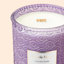Load image into Gallery viewer, Eco-Friendly Lavender Suede Candle - Long Burning Luxury for Home Aromatherapy