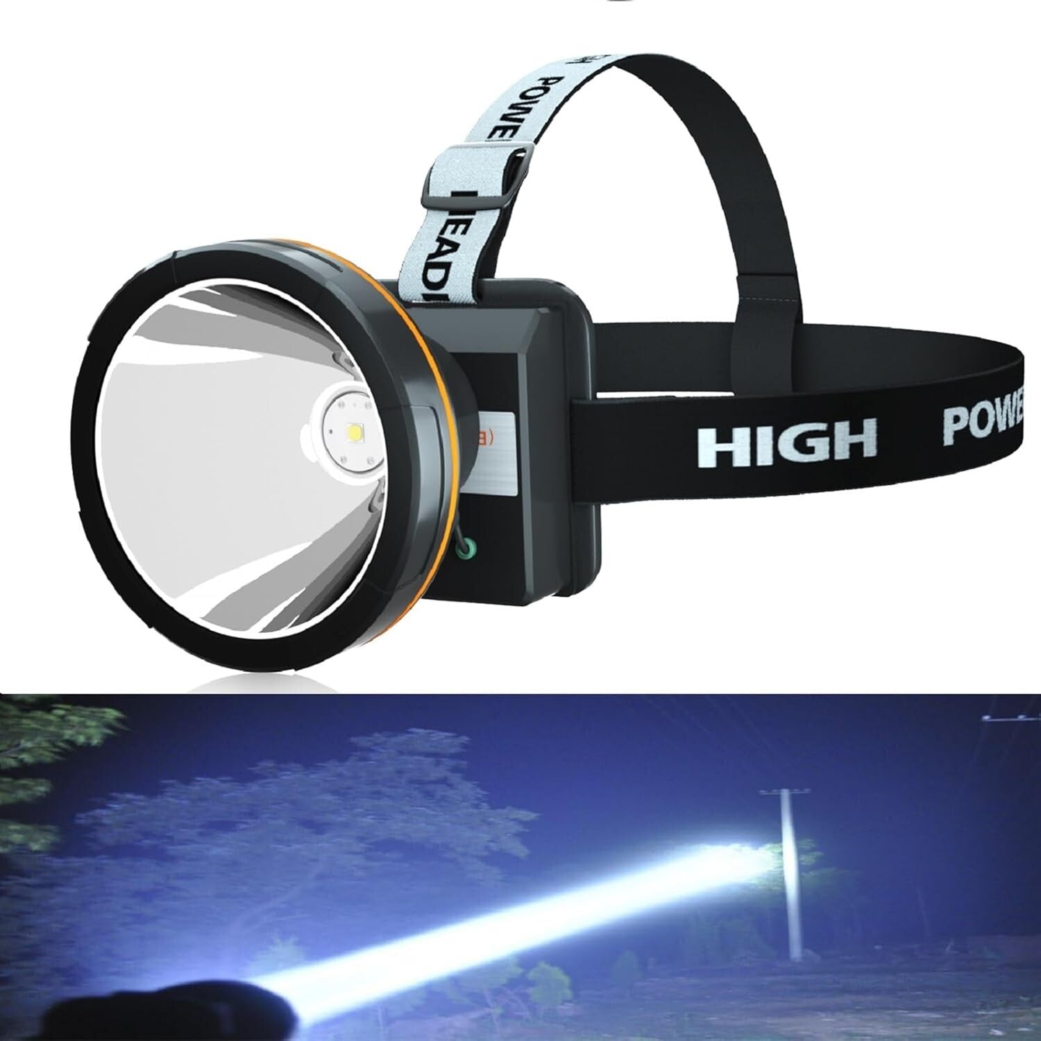 Super Bright 5000 Lumen Rechargeable LED Headlamp - Ideal for Outdoor Adventures