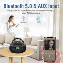 Load image into Gallery viewer, High-Quality Stereo CD Player Boombox with Wireless Bluetooth &amp; USB Ports