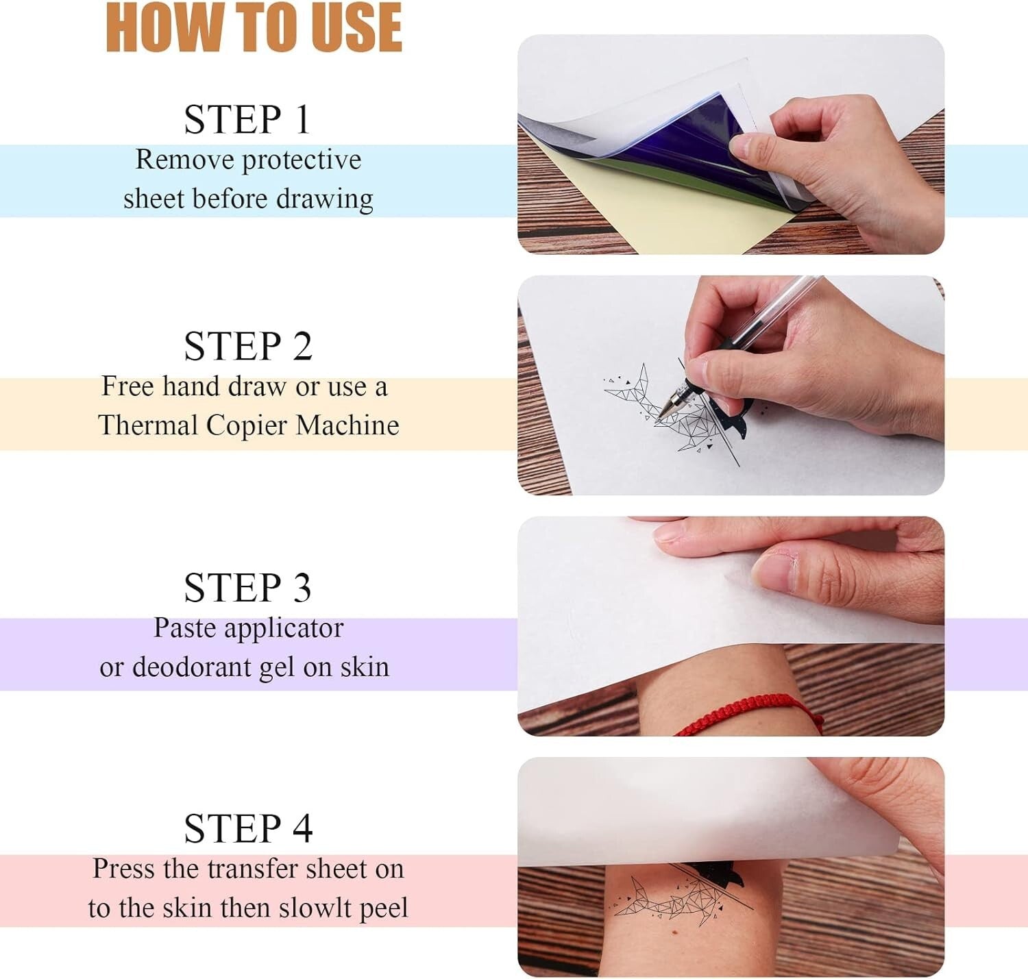 A4 Sized Tattoo Stencil Paper, 300 Sheets - Ideal for Tattoo Artists & Hobbyists