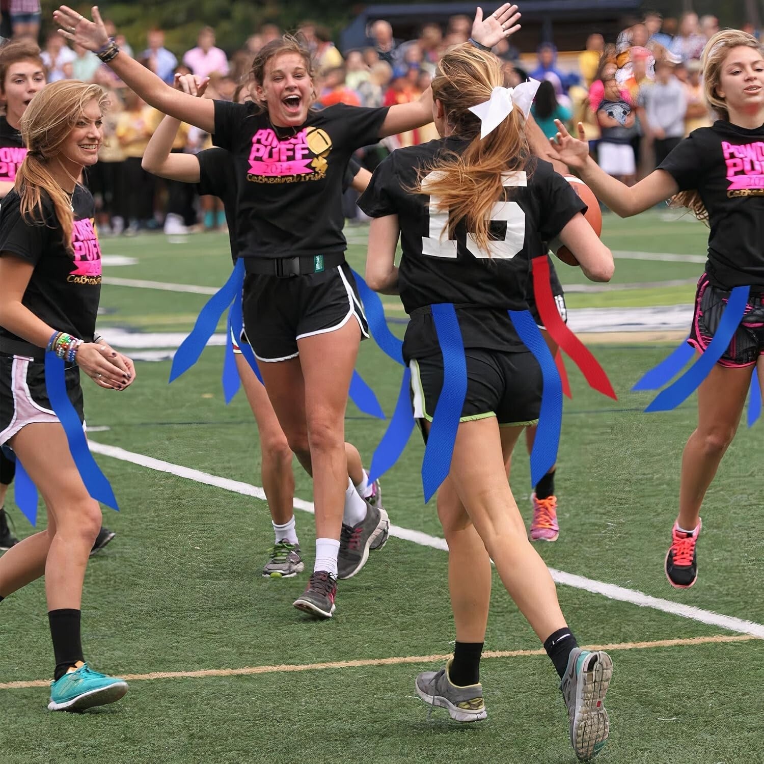 Youth and Adult Flag Football Set - 20 Adjustable Belts & Soft Detachable Flags