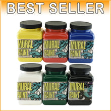 Load image into Gallery viewer, 6 Pints of Lightfast Acrylic Mural Paint - Primary Colors for Creative Projects