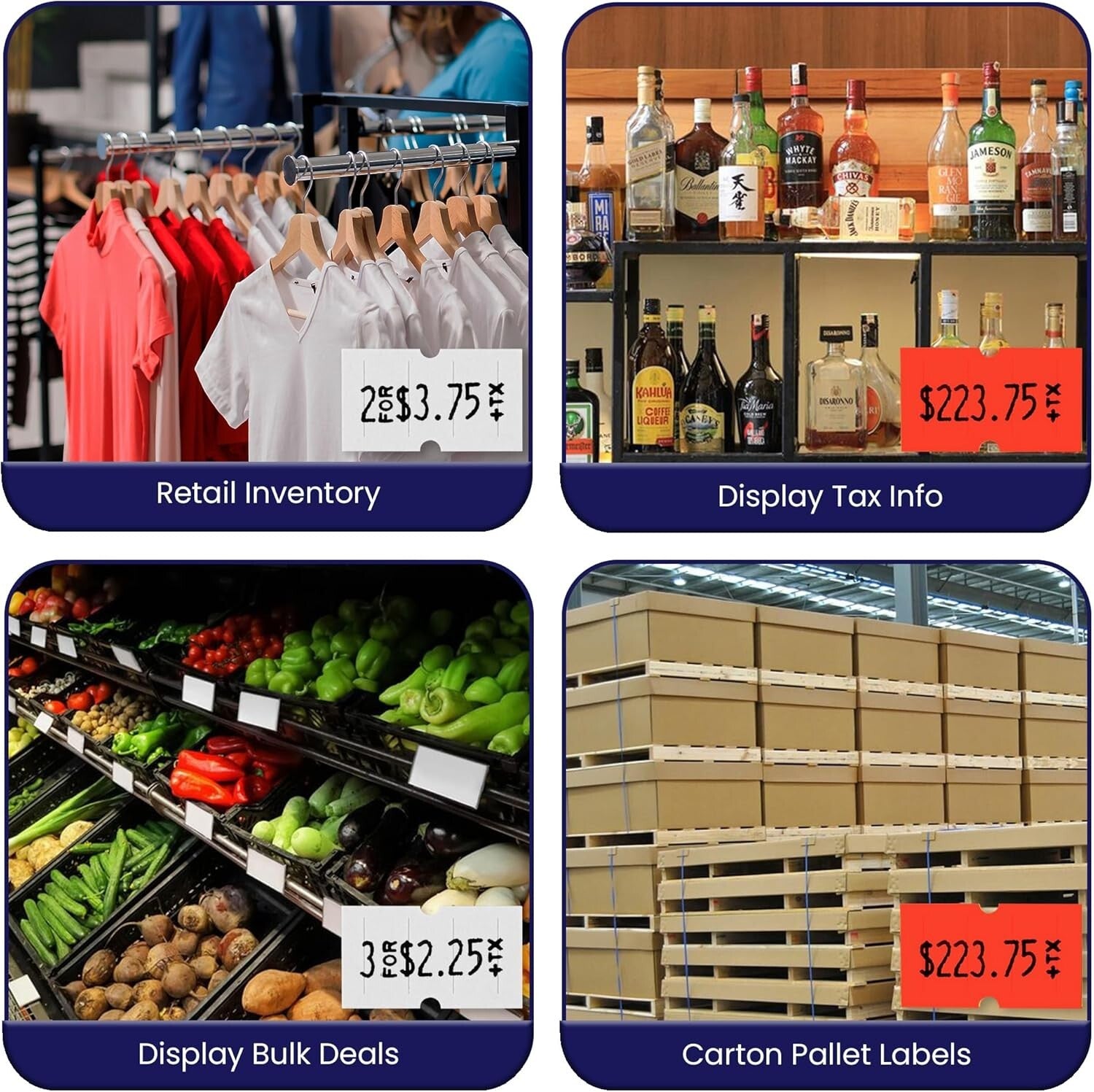 Lite Price Gun Kit: Includes Fluorescent Red Rolls & Easy-Load Labels (6000 pcs)