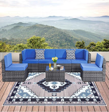Load image into Gallery viewer, Lightweight Portable Outdoor Rug - 6x9 ft Waterproof Straw Mat for All Occasions
