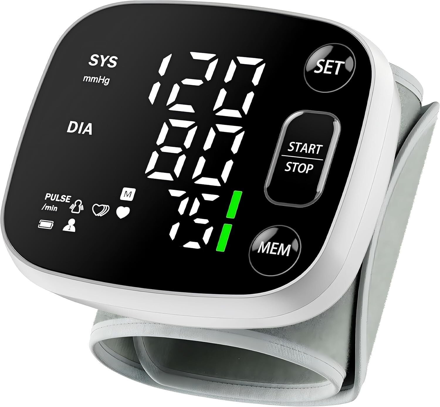Voice Broadcast Wrist BP Monitor with 240 Readings - Rechargeable & Easy to Use