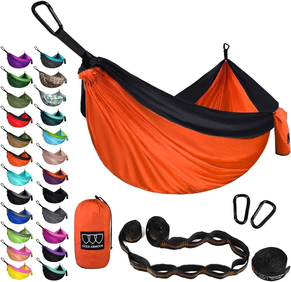 Ultralight Double Hammock - 125" x 79" Size with 1000 lbs Strength, Easy Setup