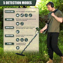 Load image into Gallery viewer, Professional Waterproof Metal Detector for Adults - 5 Modes, LCD Display, 12"...