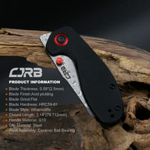 Load image into Gallery viewer, Limited Edition CJRB Maileah Damascus Pocket Knife with G10 Handle - Compact EDC