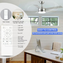 Load image into Gallery viewer, 52-Inch Adjustable Ceiling Fan LED Light, 3 Color Temperatures &amp; Remote Control