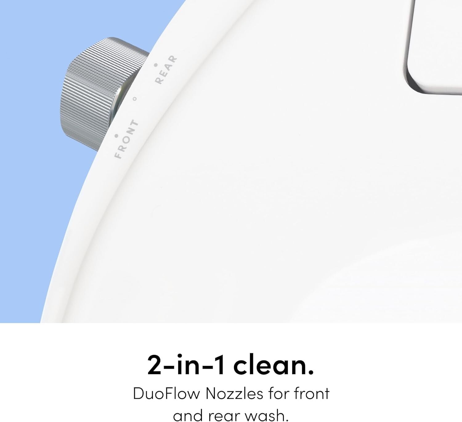 Elegant Non-Electric Bidet Seat with Self-Cleaning Nozzles – White/Bamboo