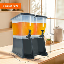 Load image into Gallery viewer, Commercial Juice Dispenser with 6 Gallon Capacity - Ideal for Buffets &amp; Events