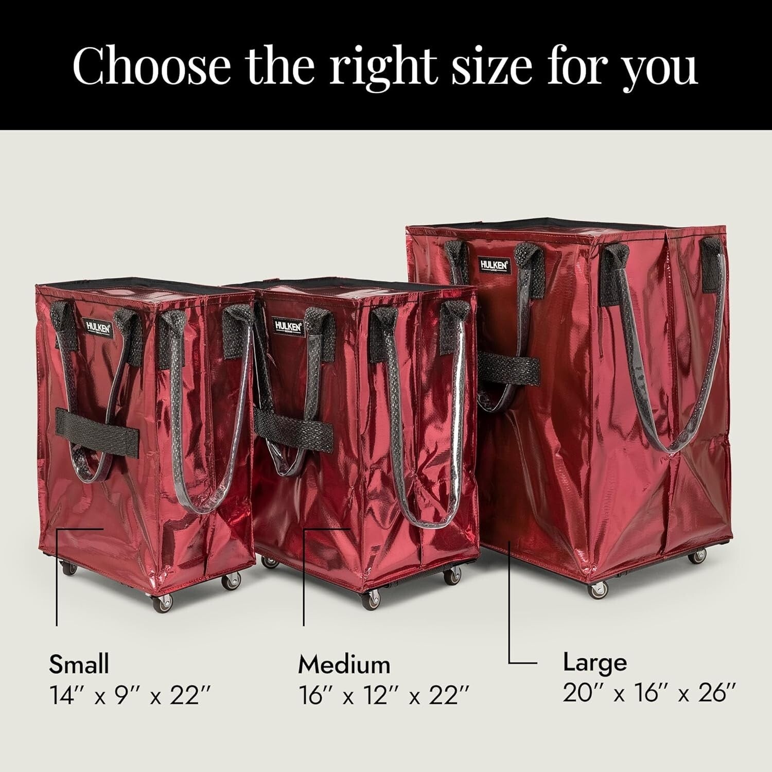 Effortless Cosmic Red Grocery Bag with Swivel Wheels - Folds Flat for Storage