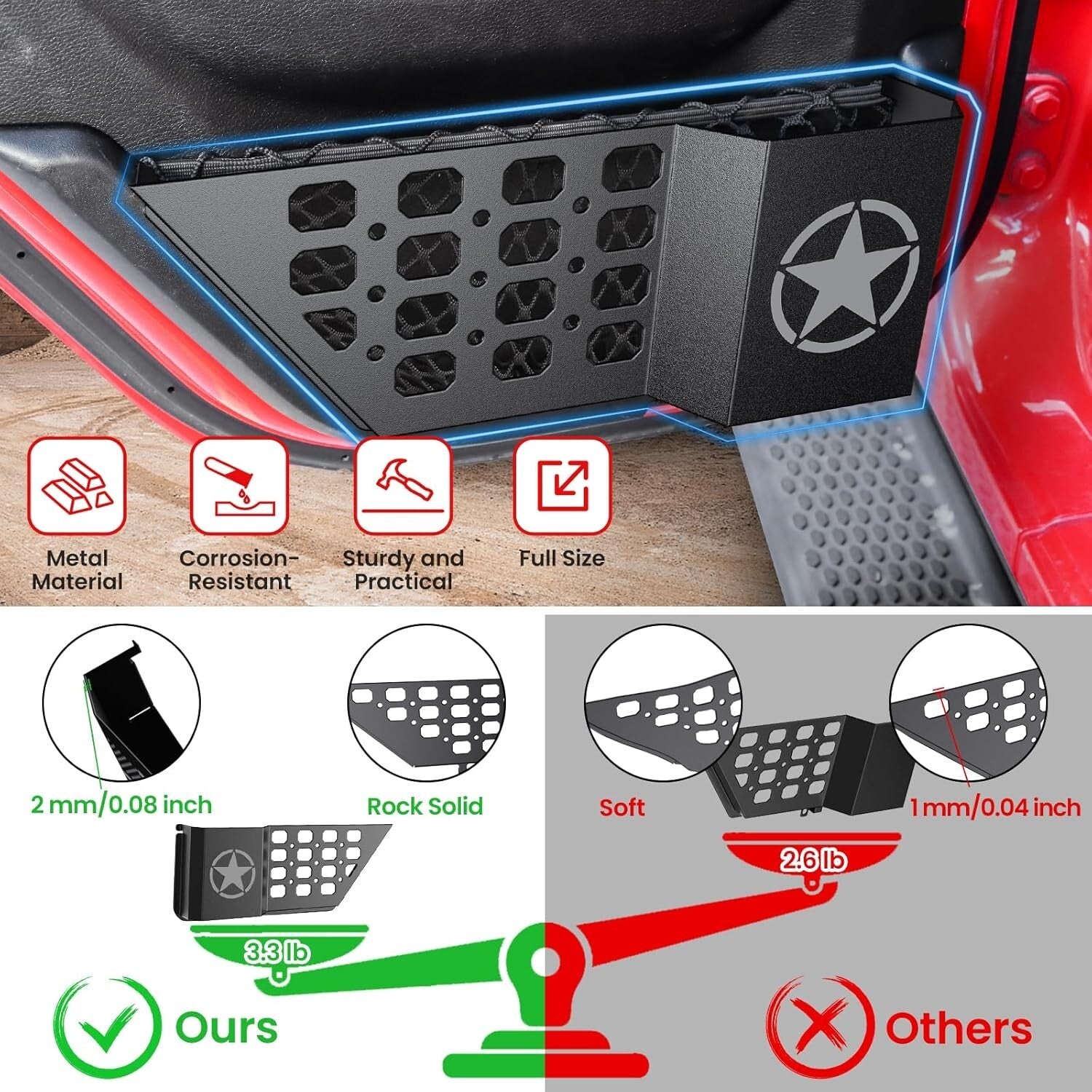 Durable Scratchproof Jeep Storage Panels for Wrangler JL & Gladiator - 2018-2025