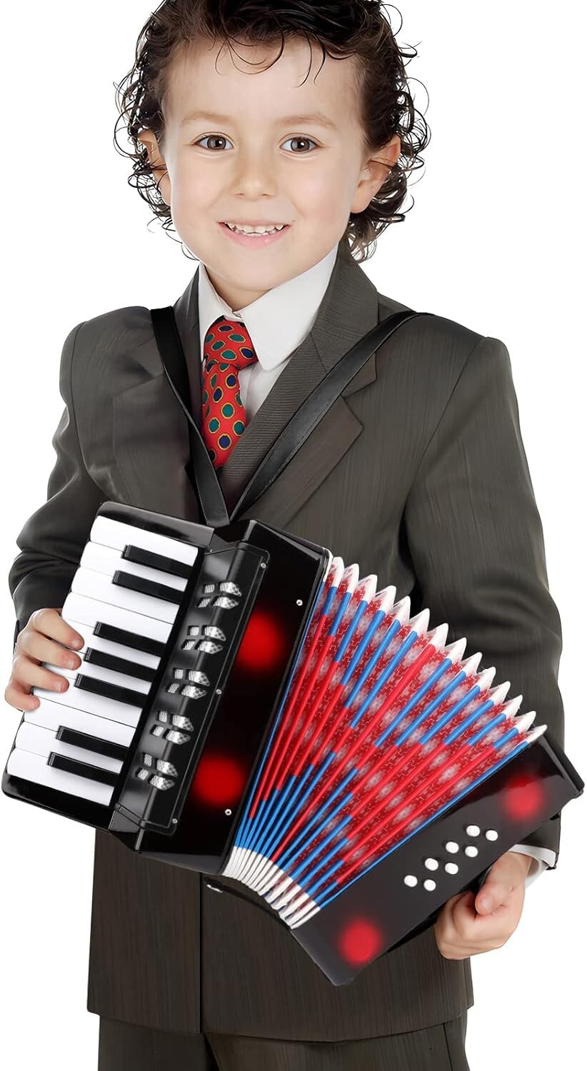 Durable & Safe Children's Accordion with 10 Keys - Early Music Development Tool