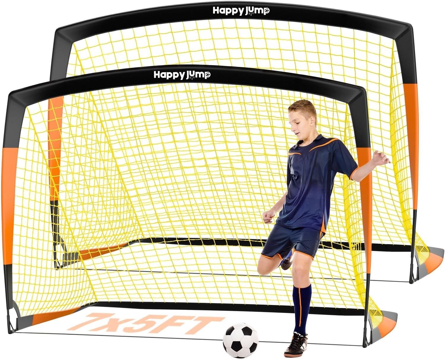7'x5' Soccer Goal with Weather-Resistant Design for Kids - Ideal Backyard Gift