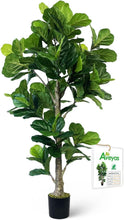 Load image into Gallery viewer, 6ft Faux Fiddle Leaf Fig Tree - Lifelike Silk Plant for Indoor/Outdoor Decor
