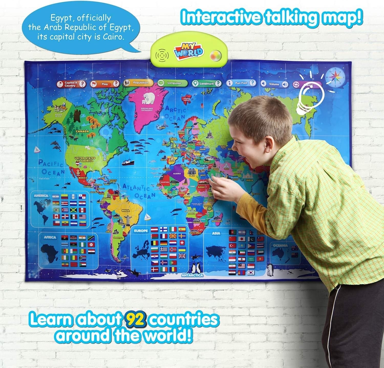 i-Poster My World: Educational Interactive Map for Ages 5-12 | Gift of Learning
