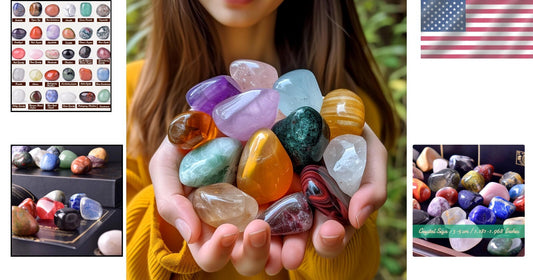 Extra Large Polished Stone Set: 25 Mixed Gemstones for Reiki & Chakra Balancing