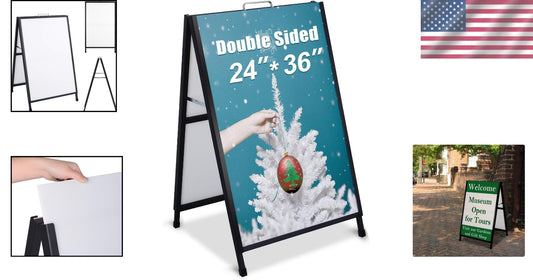 Attractive Heavy-Duty Portable Sidewalk Sign - 24"x36" for Restaurants & Events