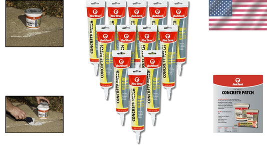 Flexible Gray Cement Crack Filler: 12 Tubes, Ideal for Indoor/Outdoor Repairs