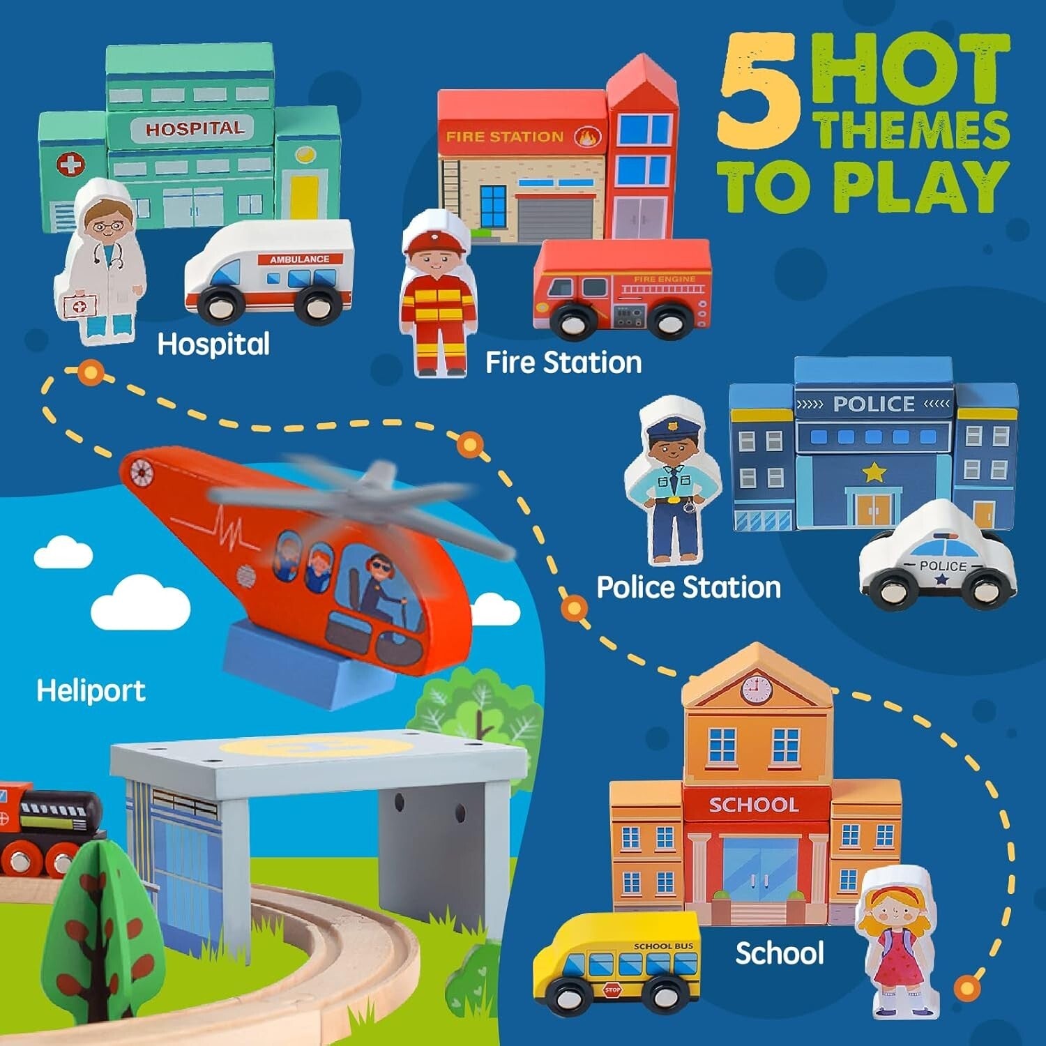 Engaging 110-Piece Train Set for Toddlers: Safe & Compatible with All Brands