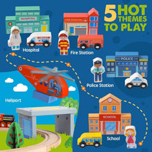 Load image into Gallery viewer, Engaging 110-Piece Train Set for Toddlers: Safe &amp; Compatible with All Brands