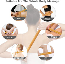 Load image into Gallery viewer, Versatile Bamboo Massage Tools Set: 12 Stones &amp; 4 Sticks for Targeted Relief