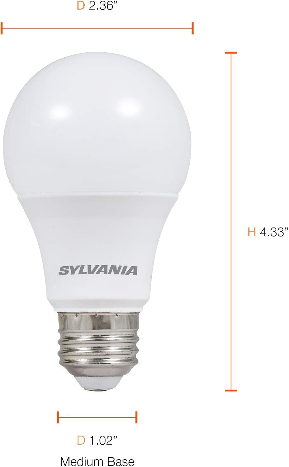 Energy-Saving 8.5W A19 LED Bulbs - 60W Equivalent, 11,000 Hours, Frosted Finish