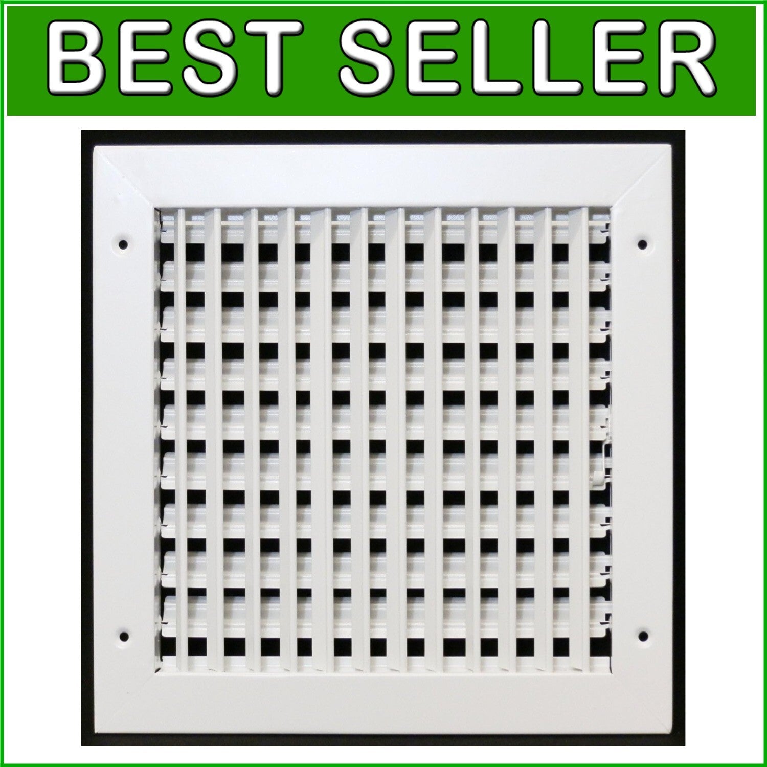 Durable 10"x10" Adjustable Air Vent Cover - Steel Grille for Easy Installation