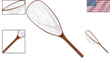 Load image into Gallery viewer, Classic 35" Burl Wood Fishing Net - Lightweight Rubber-Coated for Trout Anglers