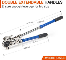 Load image into Gallery viewer, Heavy-Duty Copper Crimping Tool for ProPress Fittings - Extendable &amp; Slip-Proof