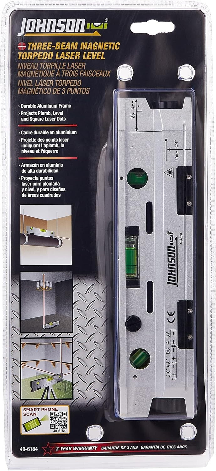 Compact Magnetic Laser Level with 3 Vials – Perfect for Tight Spaces