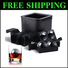 Load image into Gallery viewer, BPA-Free Silicone Ice Sphere Tray: Makes 4 Crystal Clear Ice Balls for Cocktails
