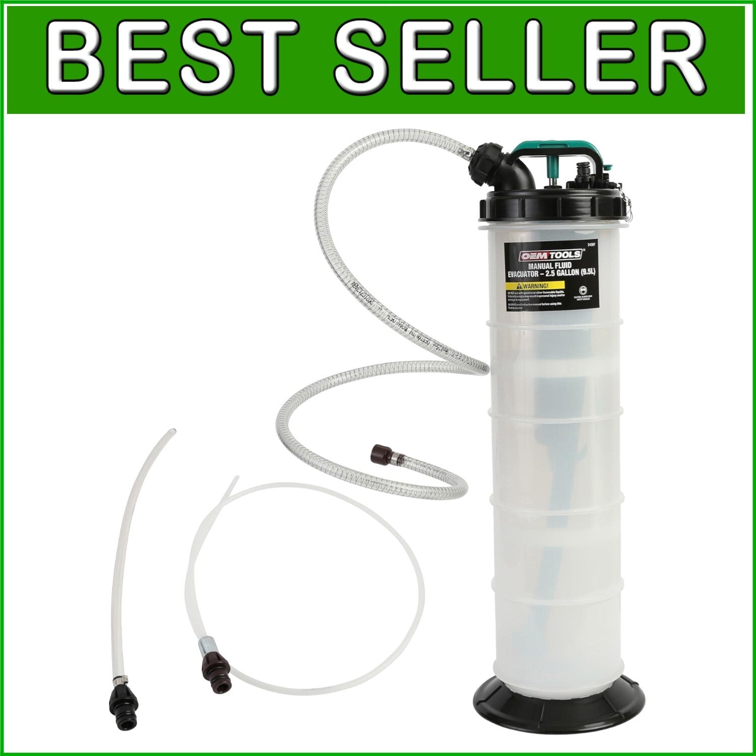 2.5 Gallon Manual Fluid Extractor with 5ft Suction Hose for DIY Mechanics