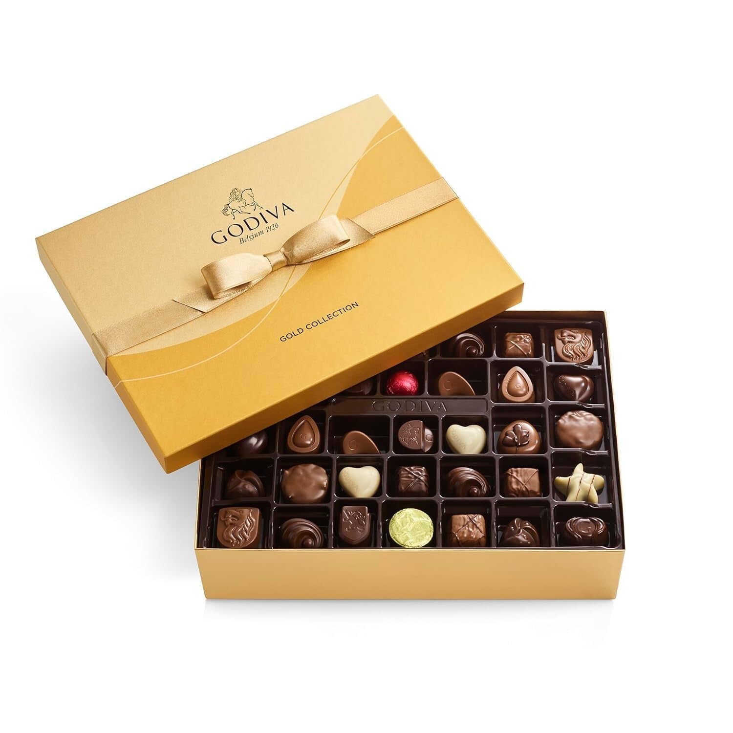 Godiva Gold Ribbon 72-Piece Gourmet Chocolate Gift Box - Indulgent Variety Pack