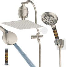 Load image into Gallery viewer, Luxury 12'' Rainfall Shower Head Combo with High Pressure Handheld &amp; Filter