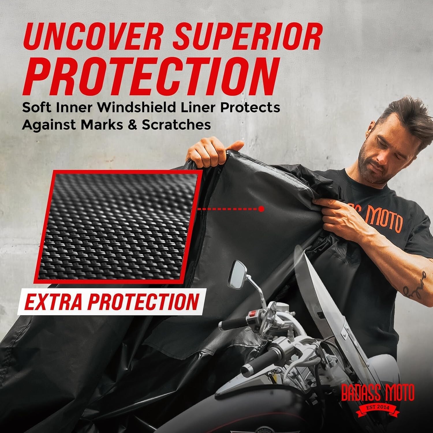 12-Layer Motorcycle Cover Waterproof - Ideal for Outdoor Protection & Security