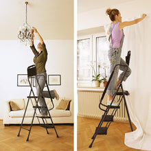 Load image into Gallery viewer, Versatile Folding Step Stool with Handrails &amp; Rubber Feet - Ideal for Home Tasks