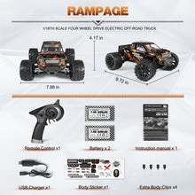 Load image into Gallery viewer, Durable 1:18 Scale RC Truck with Waterproof Protection - Great Xmas Gift