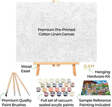 Load image into Gallery viewer, Adult Paint By Numbers Kit with Framed Canvas - Fresh Acrylic Paint &amp; Easel