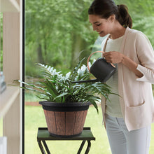 Load image into Gallery viewer, Large 14" Retro Plant Pots for Flower Gardening - Pack of 4 with Drainage Tray