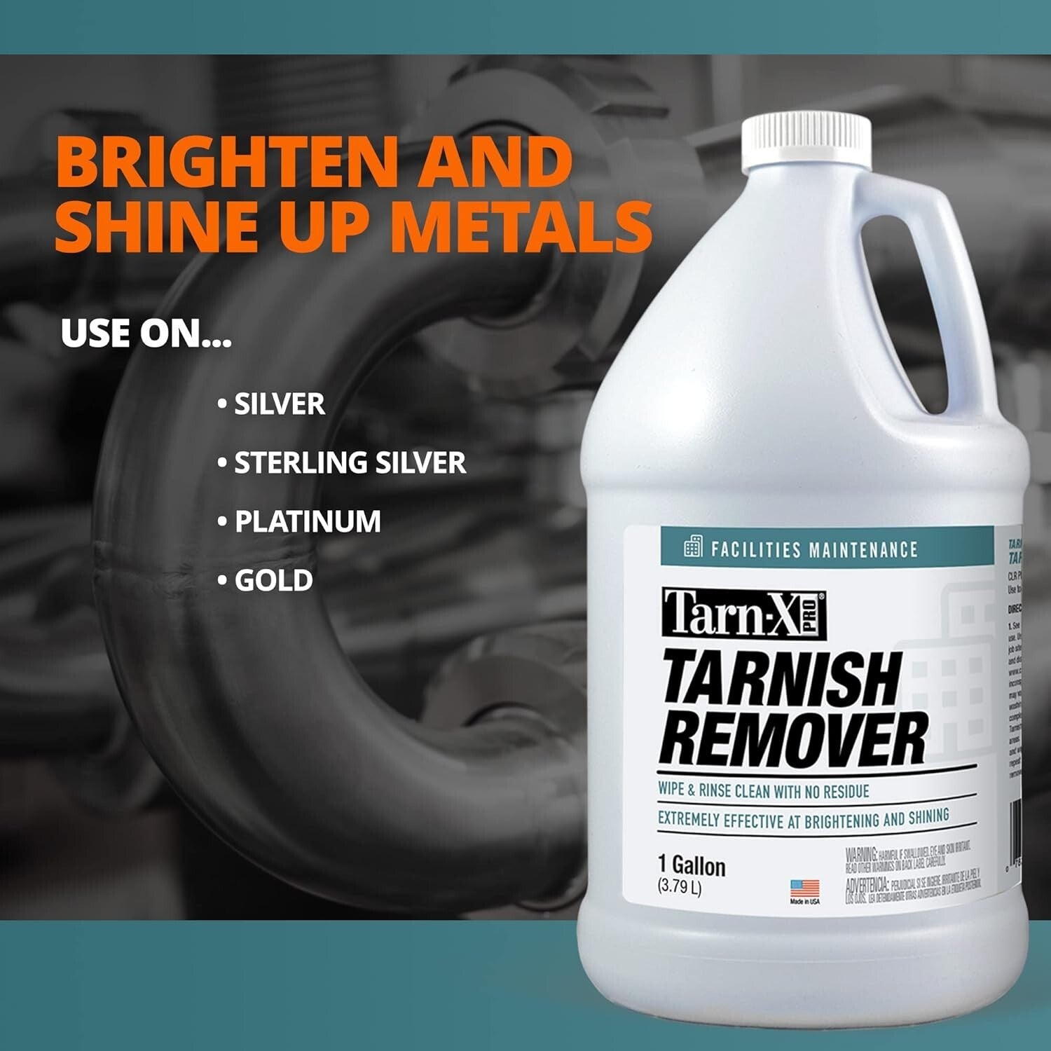 CLR PRO Tarnish Remover 128 fl oz - Effective for Sterling Silver & Jewelry