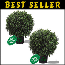 Load image into Gallery viewer, Maintenance-Free Boxwood Topiary Trees - 24" Stylish Decor for Every Space