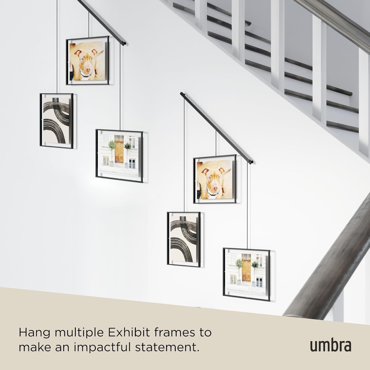 Versatile Wall Frame Set for Multi-Photo Display - Ideal for Living Spaces