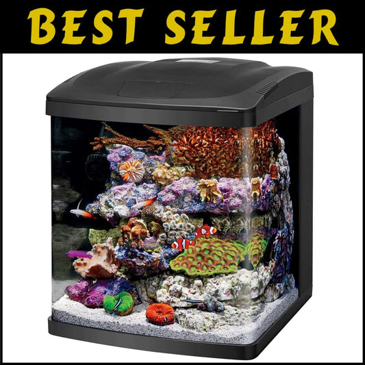 Sleek 16-Gallon BioCube Aquarium with Integrated LED Lighting Kit - All-in-One