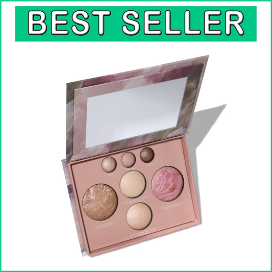 All-in-One Makeup Palette for Travel: Bronzer, Blush, Highlighters & Eyeshadows