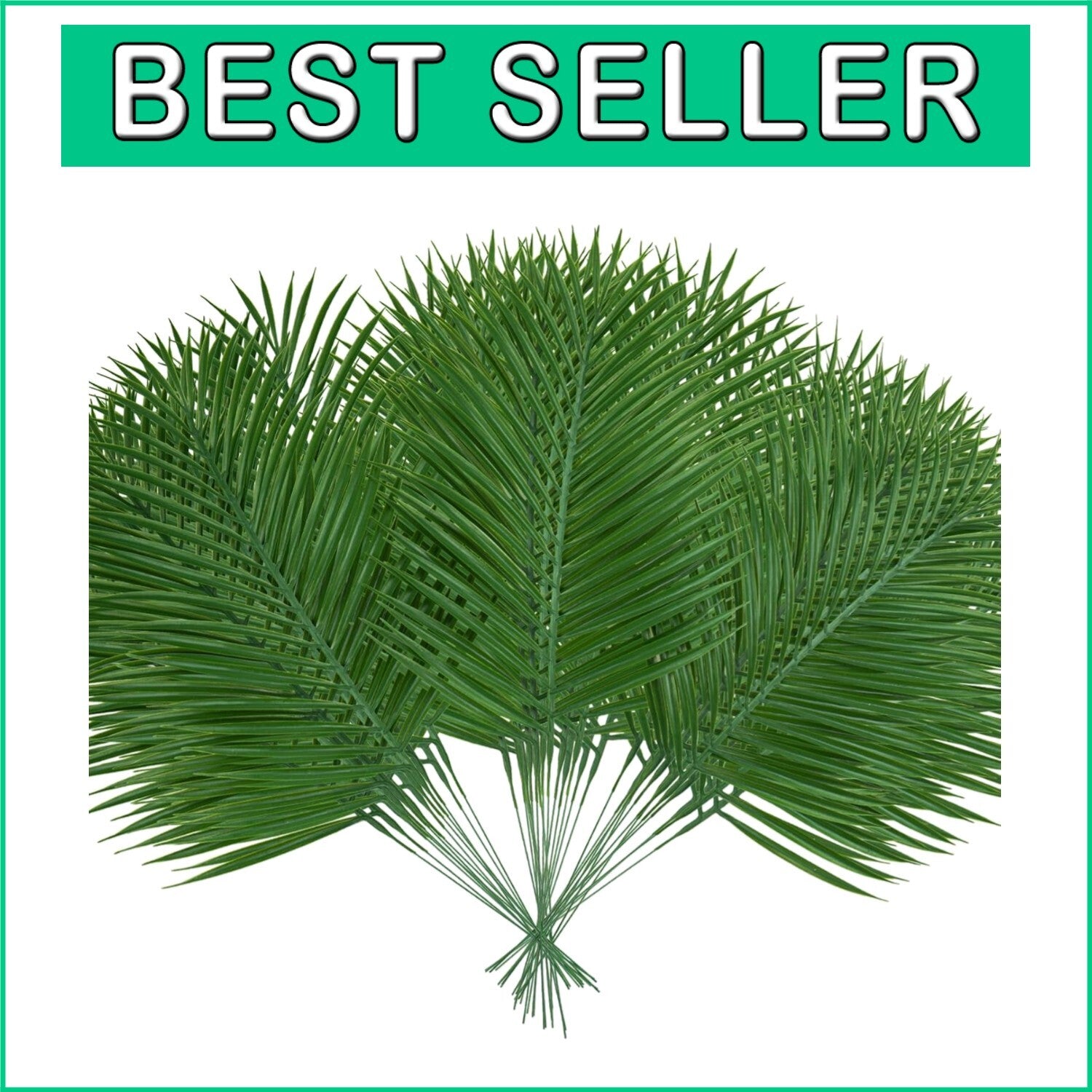 Decorative 40 Pcs Palm Leaves - Durable Fake Fronds for Lush Arrangements